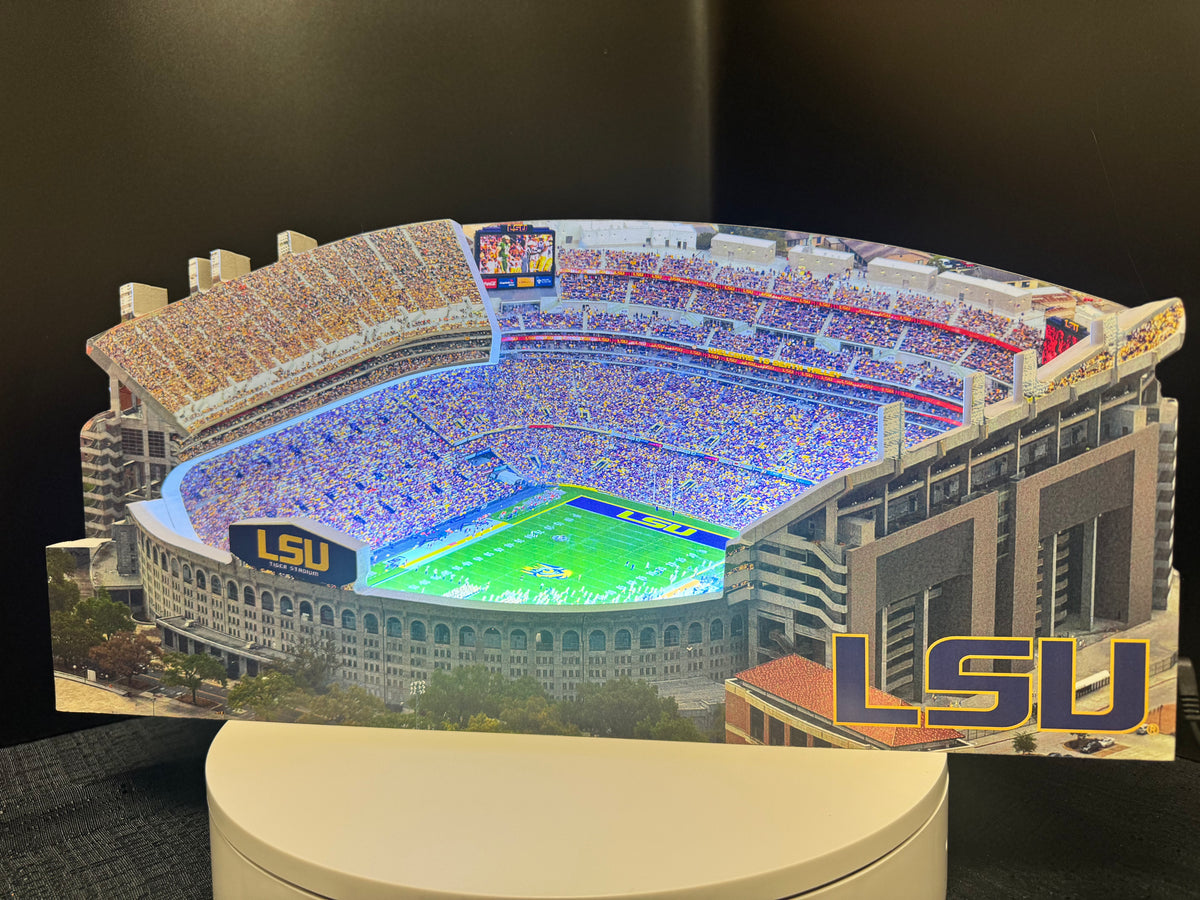 LSU Tigers Tiger Stadium (Baton Rouge) LED Layered Wood Replica