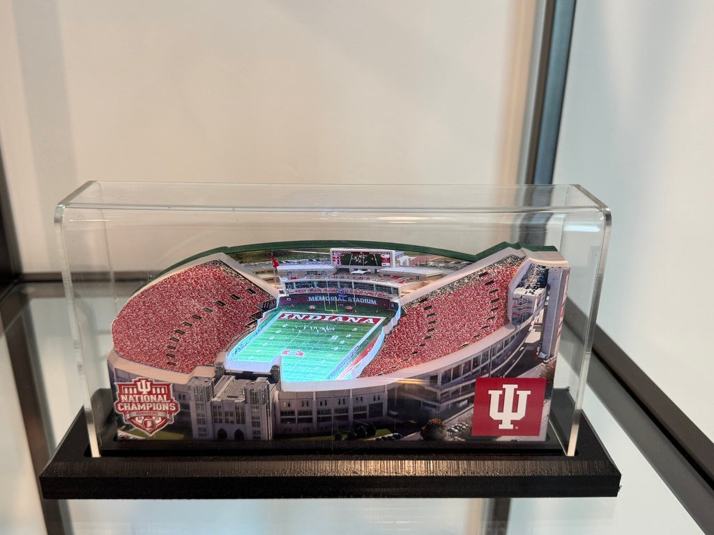 Indiana Hoosiers Memorial Stadium (Bloomington) LED Layered Wood Replica - Championship Edition