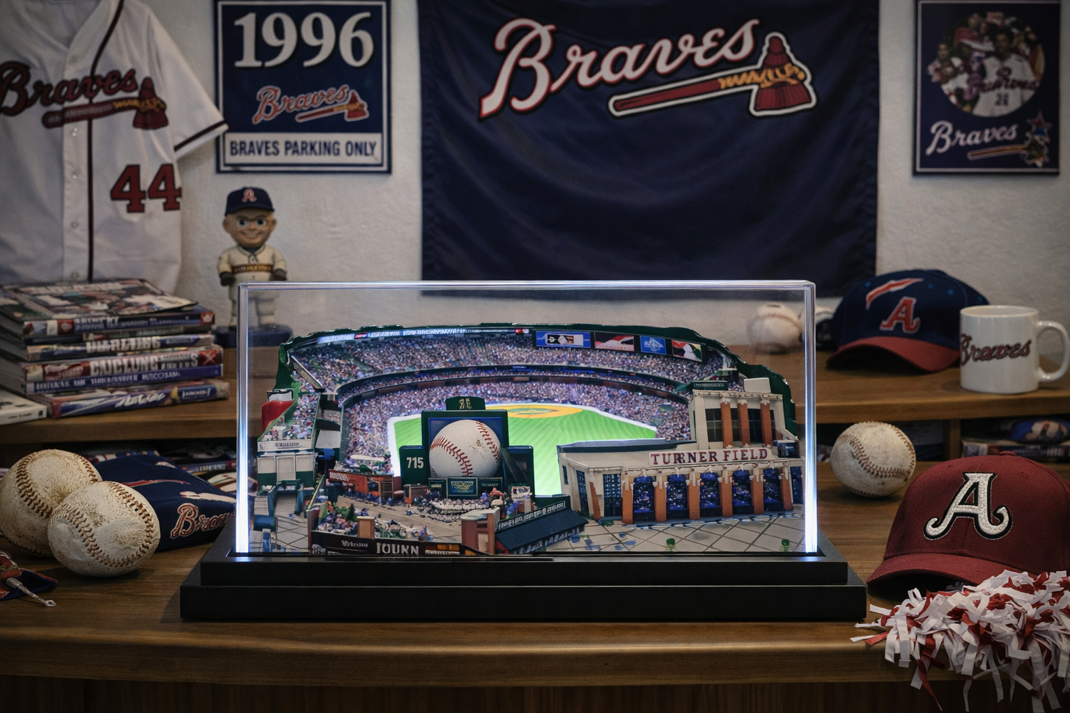 Atlanta Braves Turner Field LED Layered Wood Replica - Historic