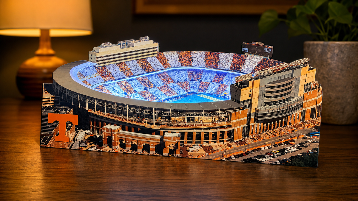 Tennessee Volunteers Neyland Stadium (Knoxville) LED Layered Wood Replica