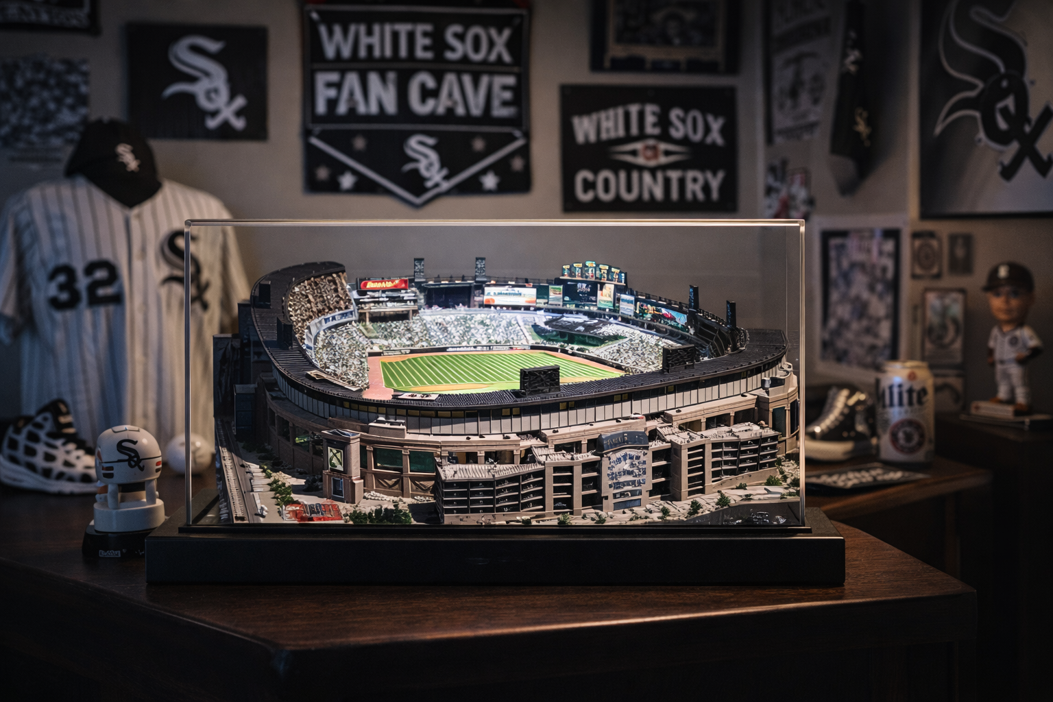 Chicago White Sox Guaranteed Rate Field LED Layered Wood Replica
