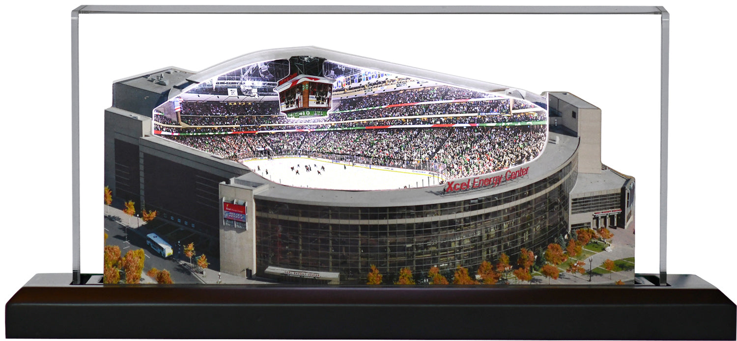 Minnesota Wild Grand Casino Arena St. Paul (formerly Xcel Energy Center) LED Layered Wood Replica