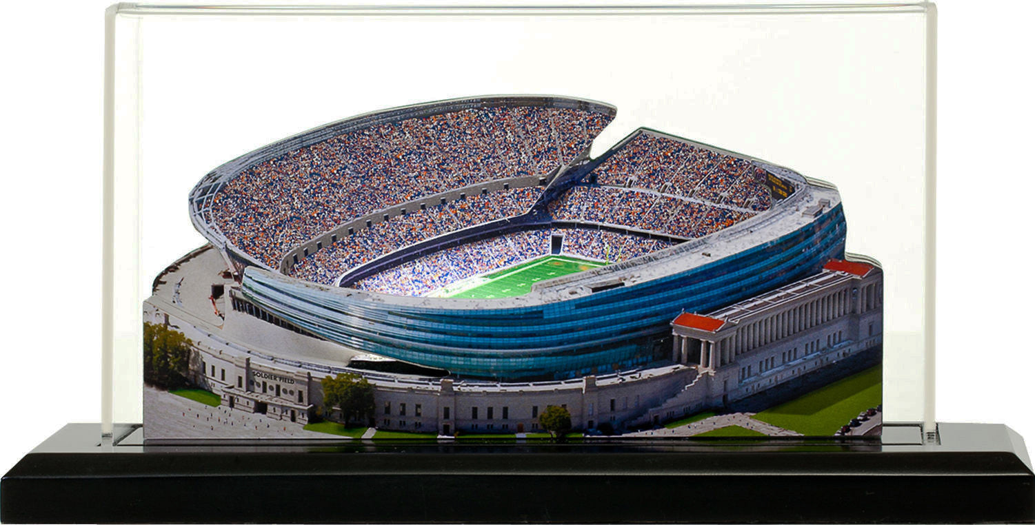 Chicago Bears Soldier Field LED Layered Wood Replica