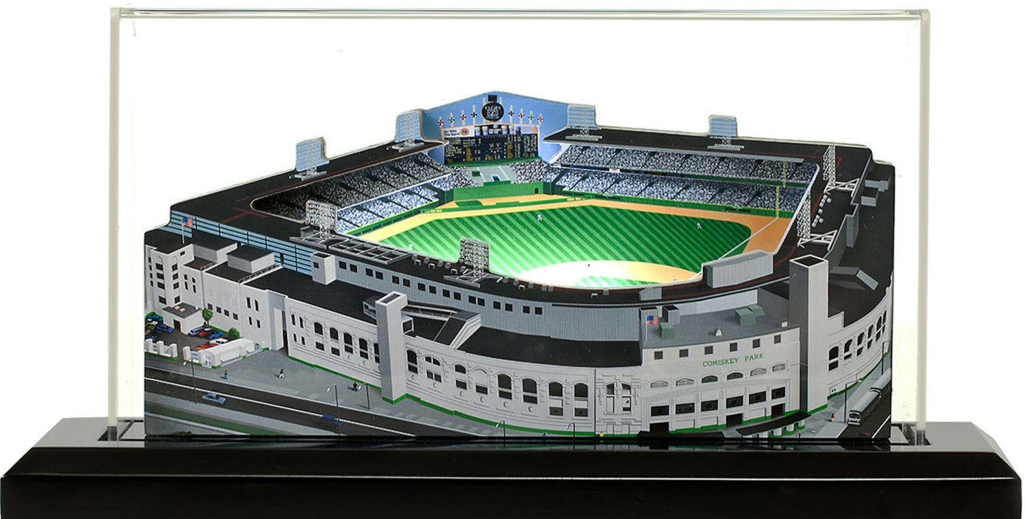 Chicago White Sox Comiskey Park LED Layered Wood Replica - Historic (1910-1990)