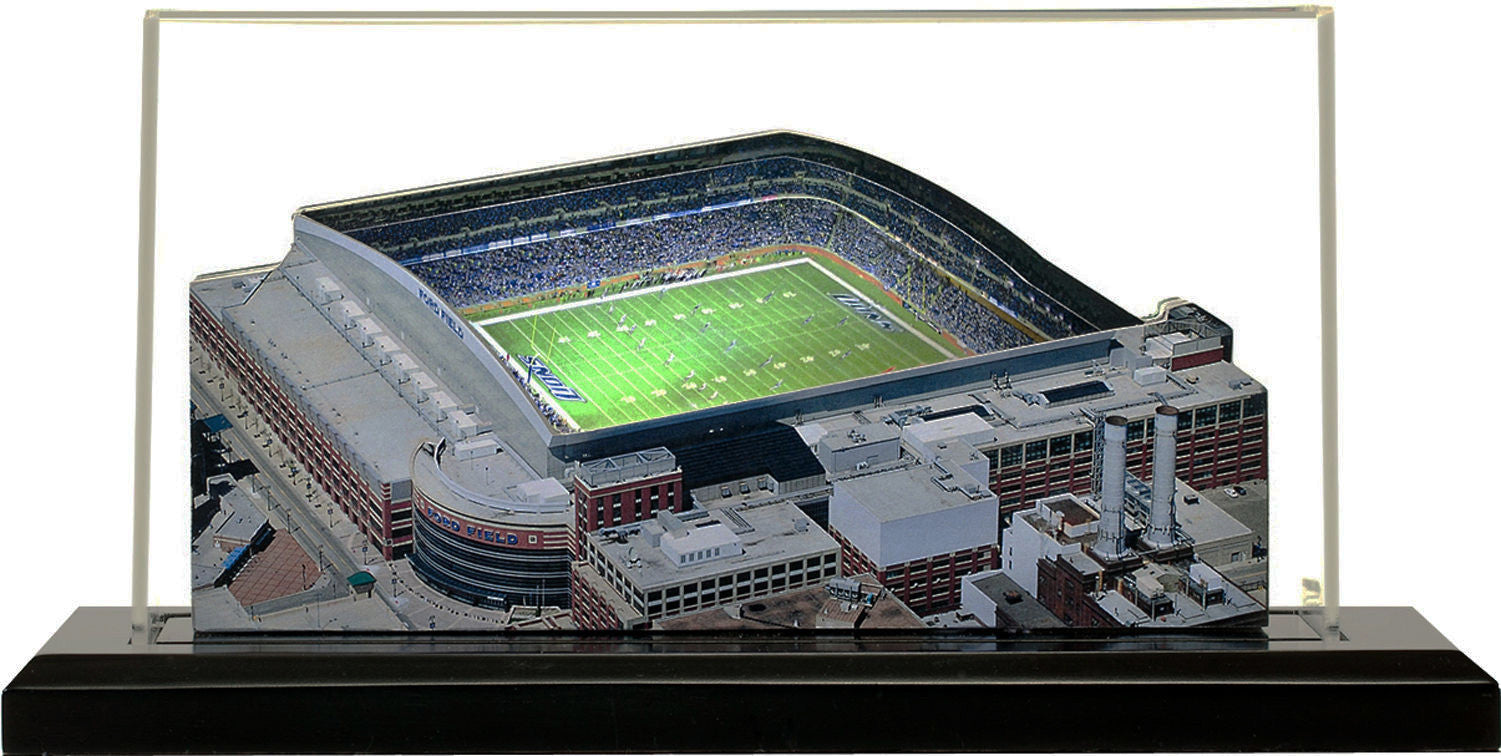 Detroit Lions Ford Field LED Layered Wood Replica