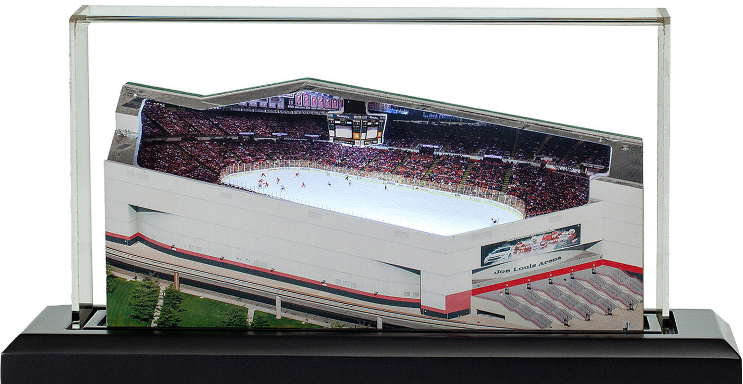 Detroit Red Wings Joe Louis Arena LED Layered Wood Replica - Historic (1979-2017)