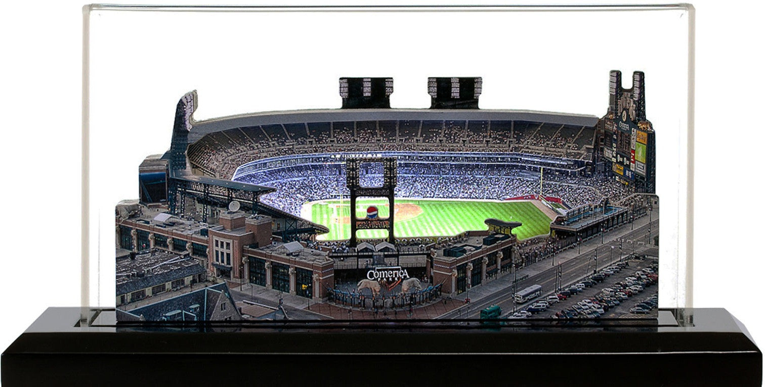 Detroit Tigers Comerica Park LED Layered Wood Replica