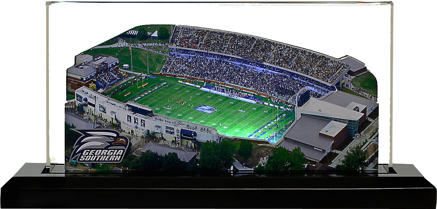 Georgia Southern Eagles Paulson Stadium (Statesboro) LED Layered Wood Replica