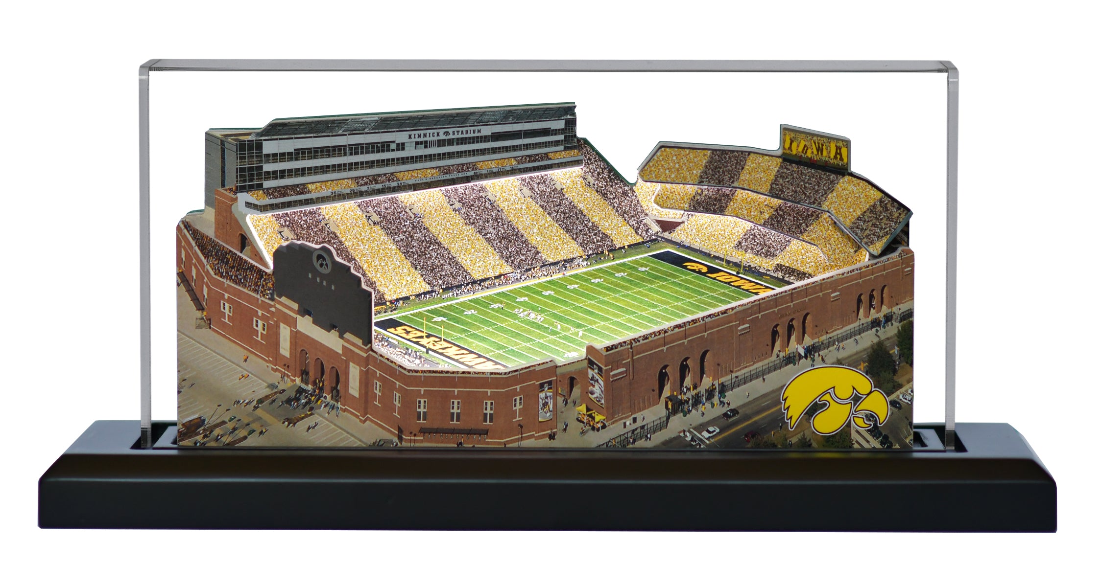 Iowa Hawkeyes Kinnick Stadium (Iowa City) LED Layered Wood Replica