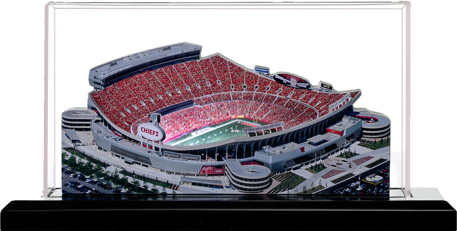 Kansas City Chiefs Arrowhead Stadium LED Layered Wood Replica