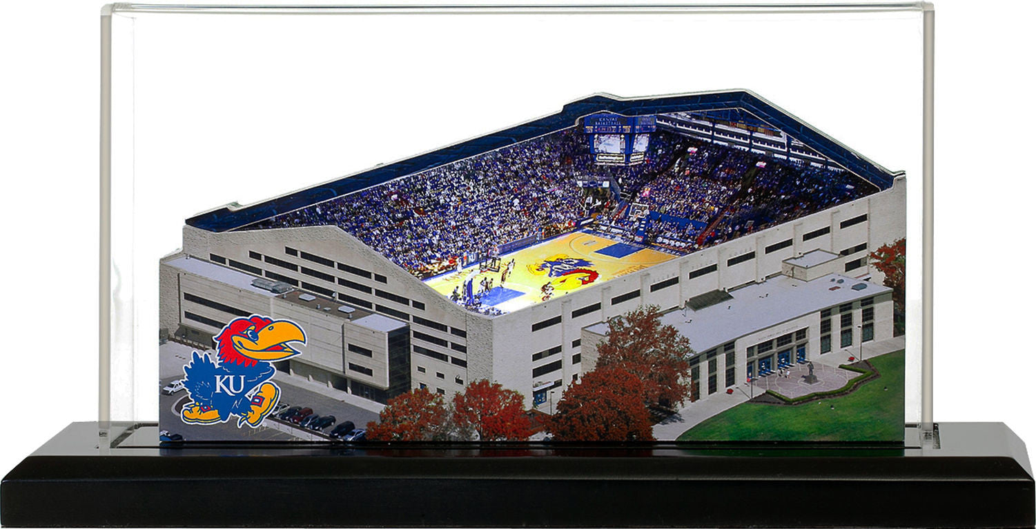 Kansas Jayhawks Allen Fieldhouse (Lawrence) LED Layered Wood Replica