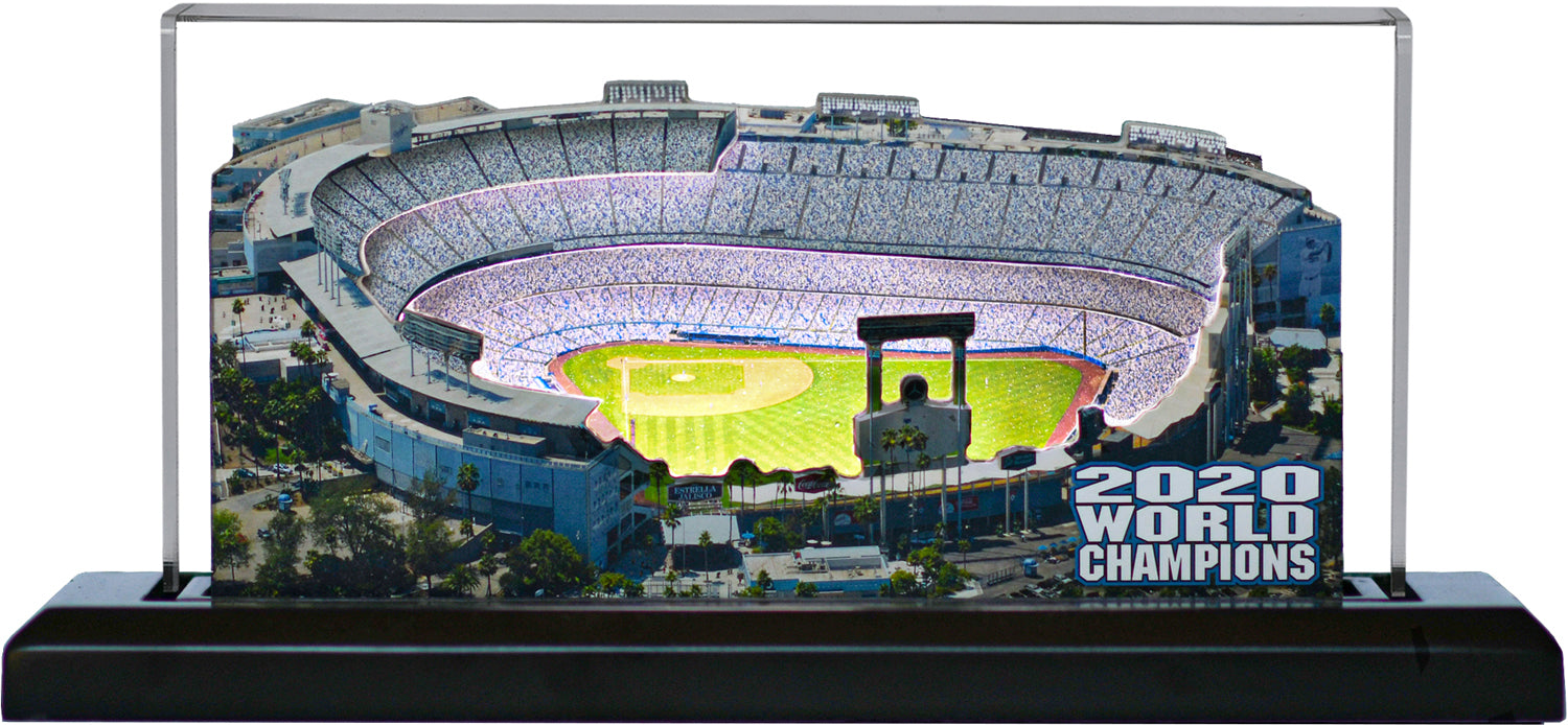 Los Angeles Dodgers Dodger Stadium LED Layered Wood Replica - World Champions Limited Edition