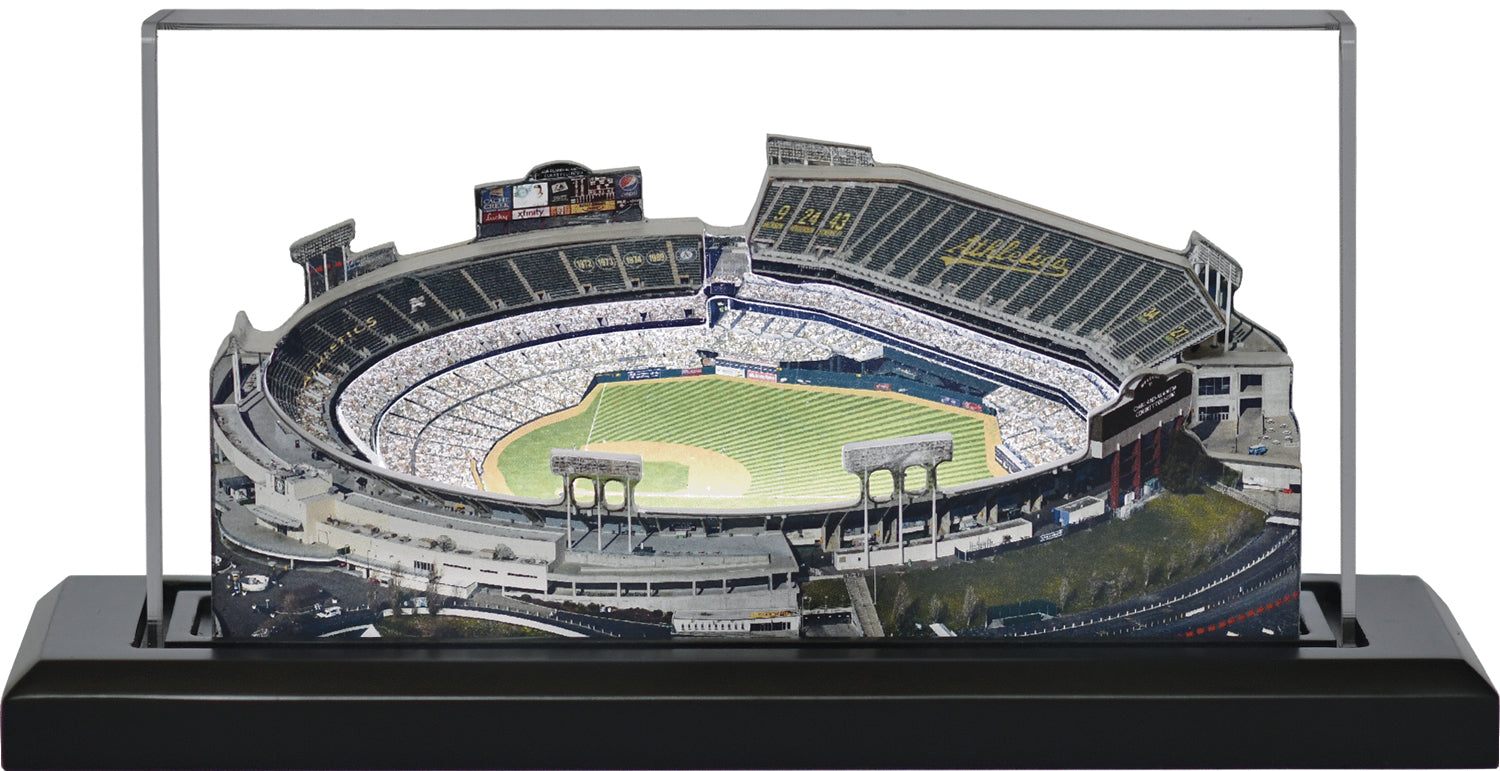 Oakland Athletics Alameda County Coliseum LED Layered Wood Replica - Historic