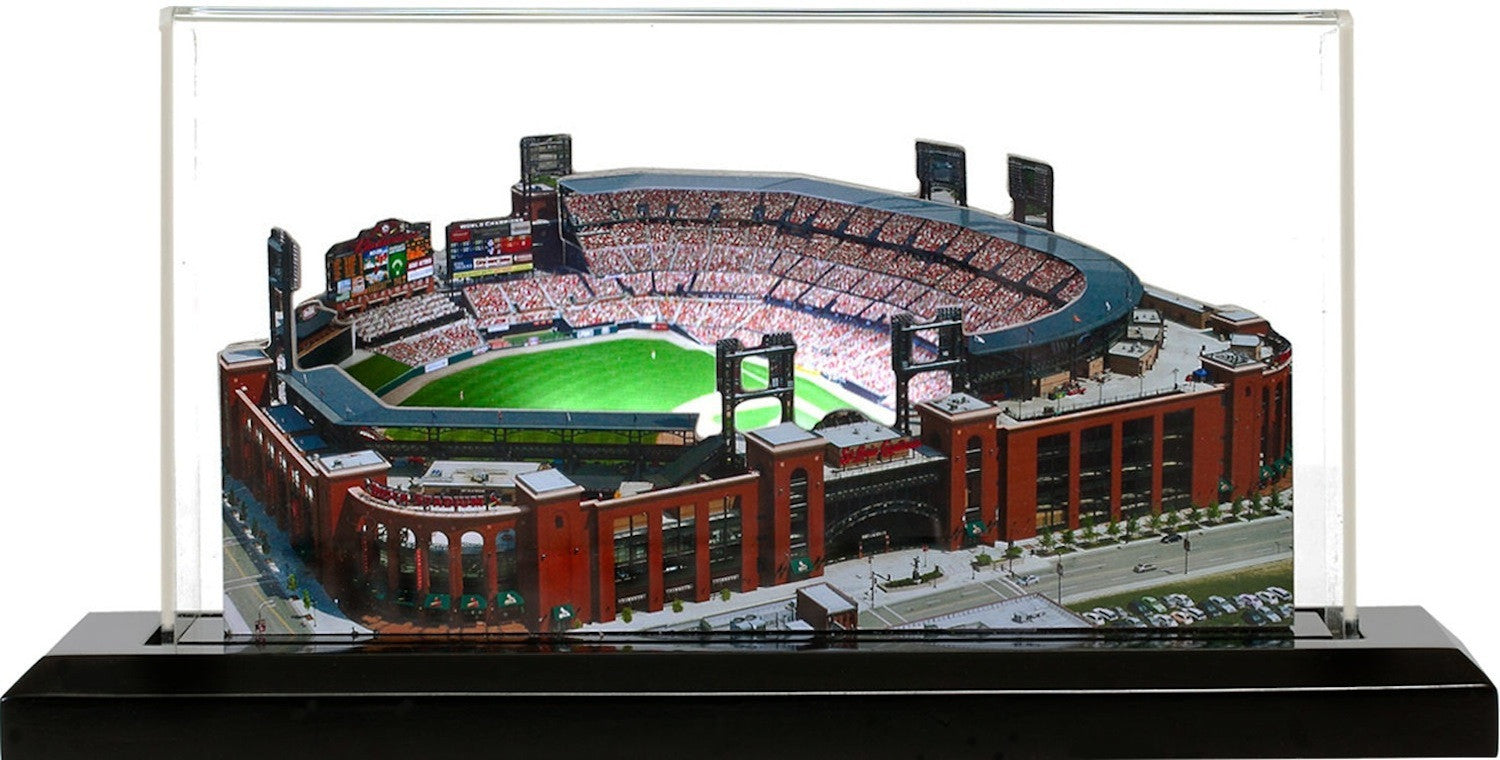 St. Louis Cardinals Busch Stadium LED Layered Wood Replica