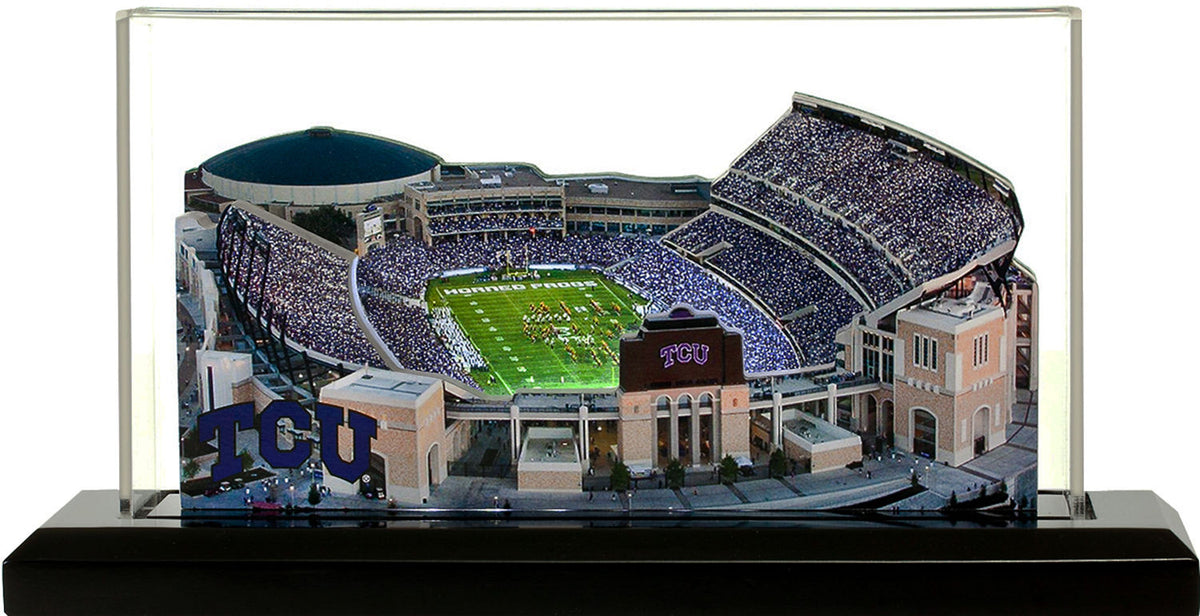 TCU Horned Frogs Amon G. Carter Stadium (Fort Worth) LED Layered Wood Replica