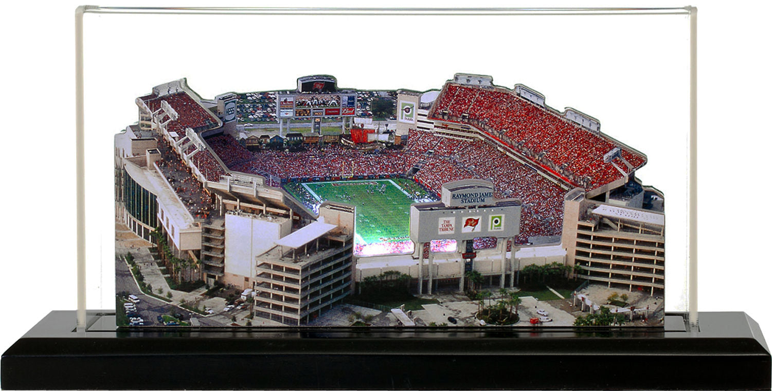 Tampa Bay Bucs Raymond James Stadium LED Layered Wood Replica