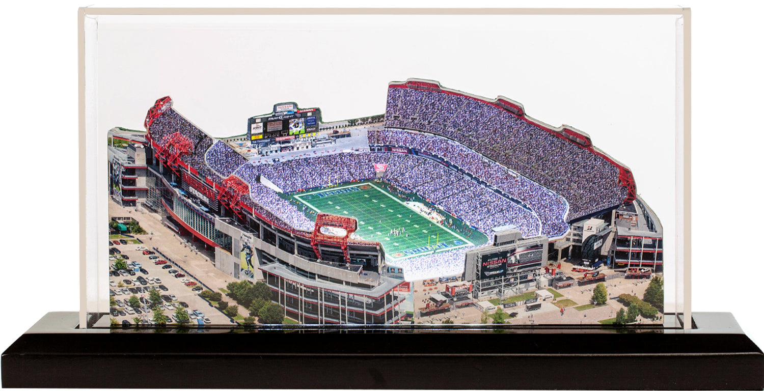 Tennessee Titans Nissan Stadium (Nashville) LED Layered Wood Replica - Historic (1999-2026)