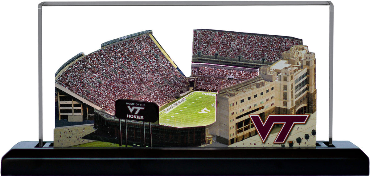 Virginia Tech Hokies Lane Stadium (Blacksburg) LED Layered Wood Replica