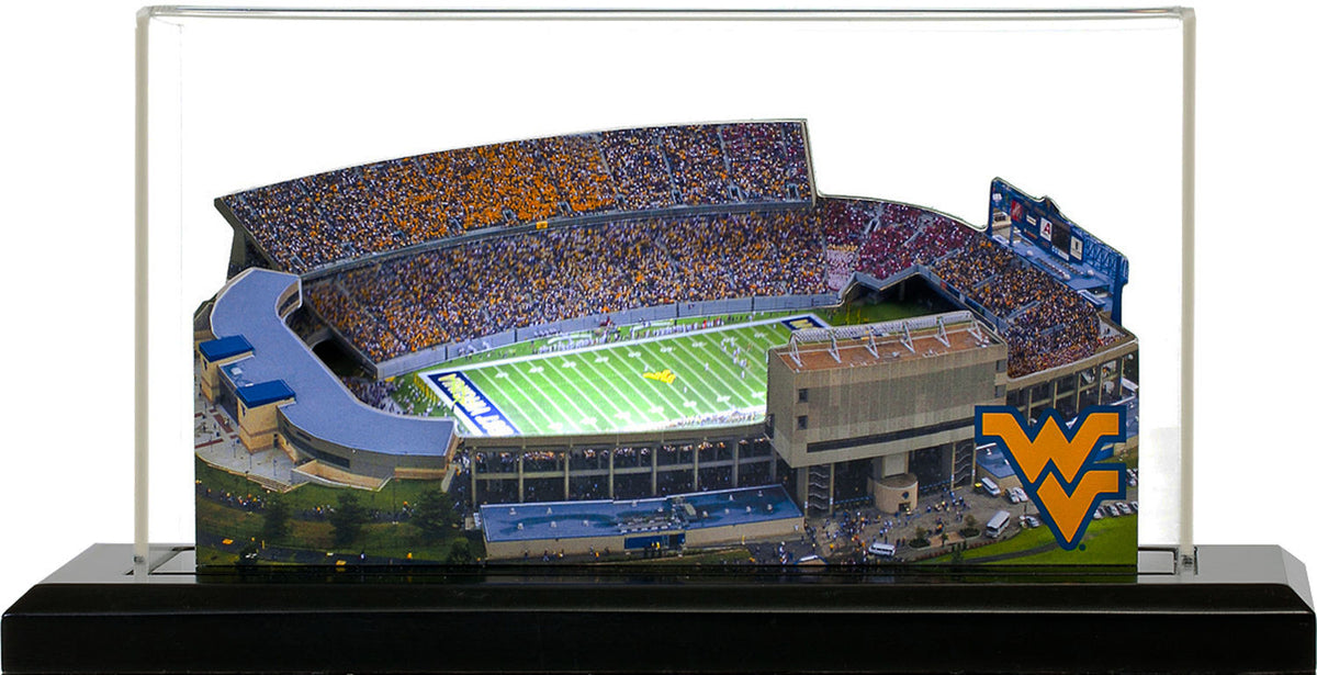 West Virginia Mountaineers Mountaineer Field (Morgantown) LED Layered Wood Replica