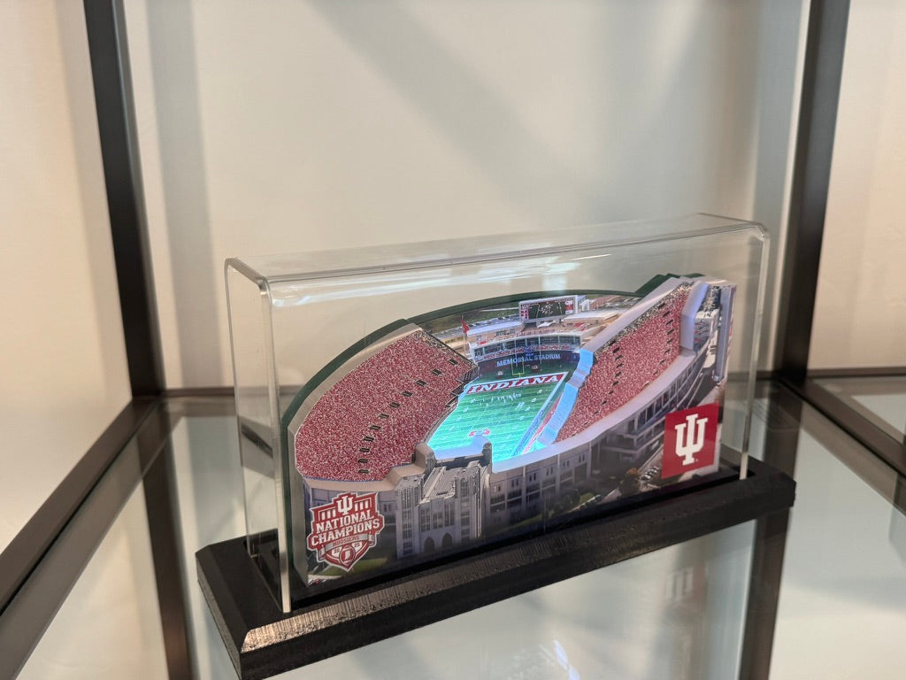 Indiana Hoosiers Memorial Stadium (Bloomington) LED Layered Wood Replica - Championship Edition