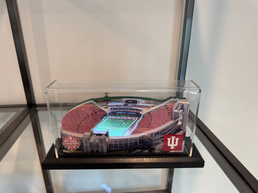 Indiana Hoosiers Memorial Stadium (Bloomington) LED Layered Wood Replica - Championship Edition
