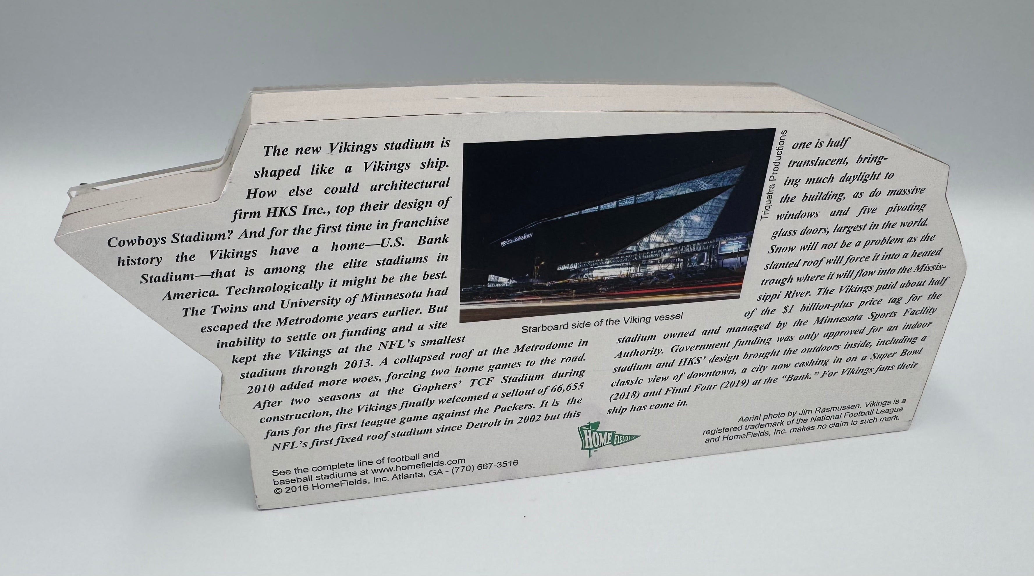 Minnesota Vikings U.S. Bank Stadium (Minneapolis) LED Layered Wood Replica