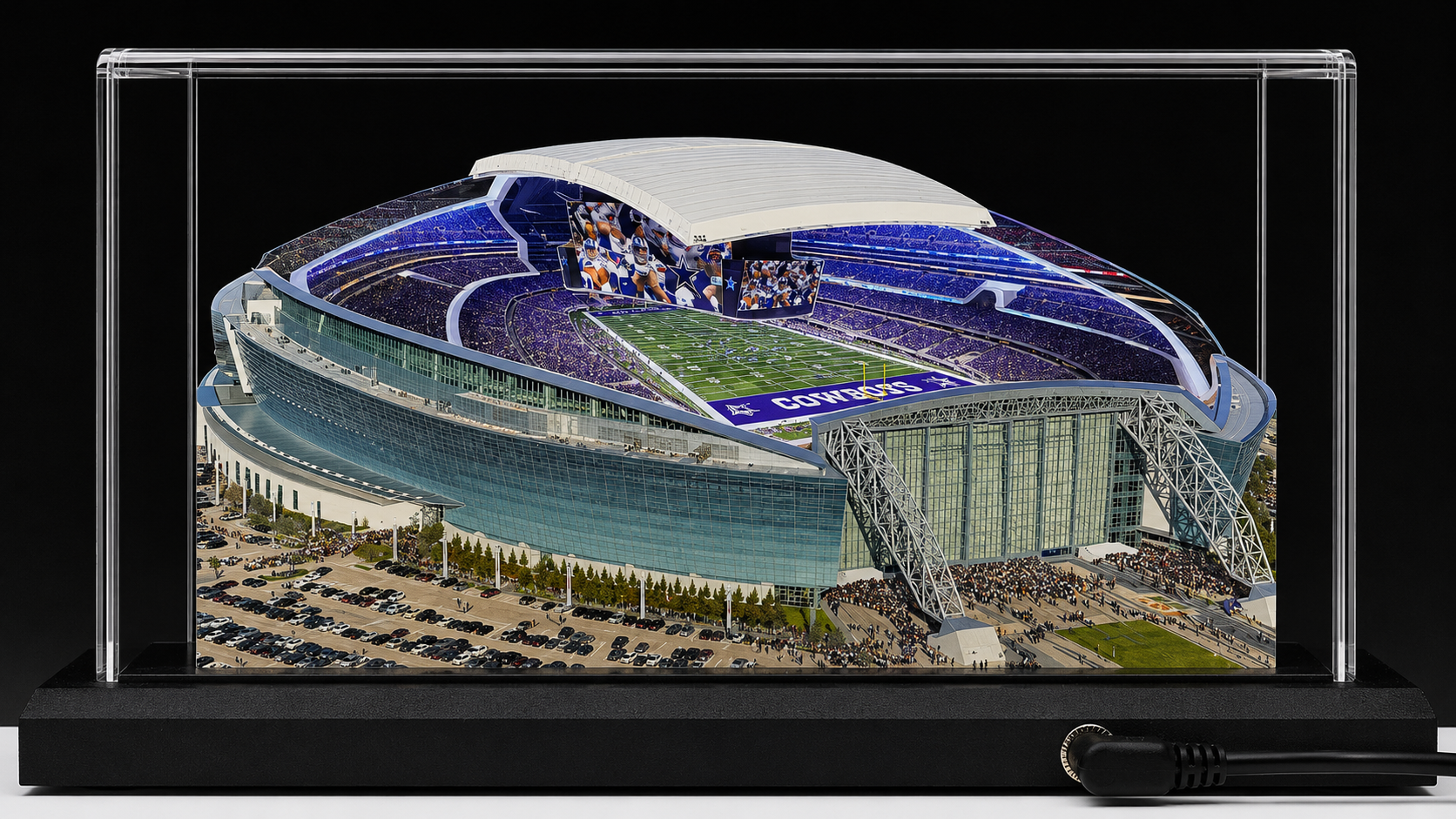 Dallas Cowboys AT&T Stadium LED Layered Wood Replica