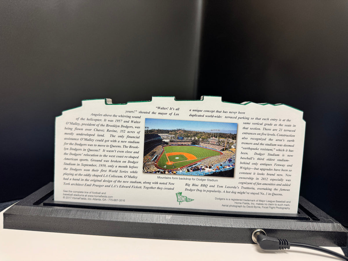 Los Angeles Dodgers Dodger Stadium LED Layered Wood Replica