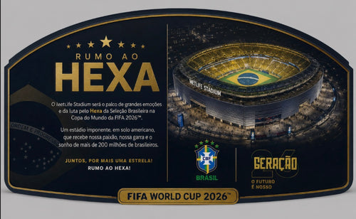 Selecao Brasileira de Futebol New York New Jersey Stadium LED Layered Wood Replica - 2026 FIFA World Cup Limited Edition