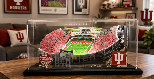 Indiana Hoosiers Memorial Stadium LED Layered Wood Replica - Championship Edition