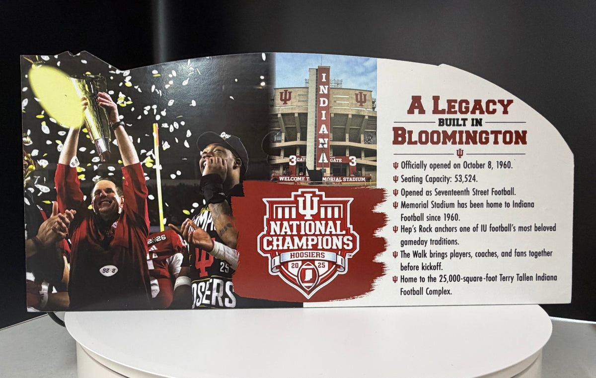 Indiana Hoosiers Memorial Stadium (Bloomington) LED Layered Wood Replica - Championship Edition