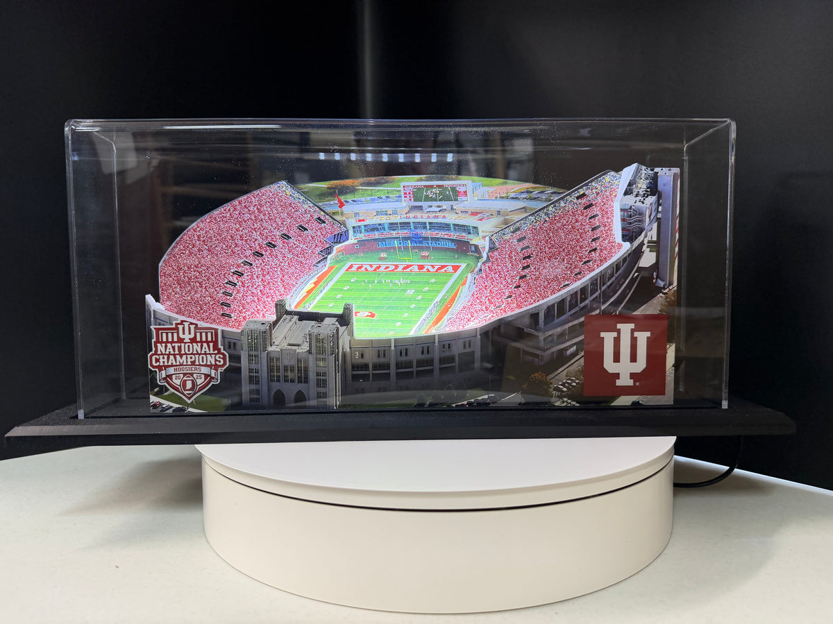 Indiana Hoosiers Memorial Stadium (Bloomington) LED Layered Wood Replica - Championship Edition