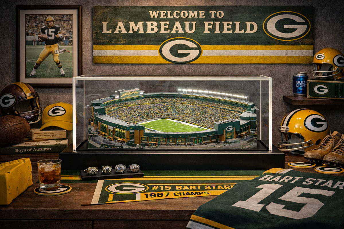 Green Bay Packers Lambeau Field LED Layered Wood Replica