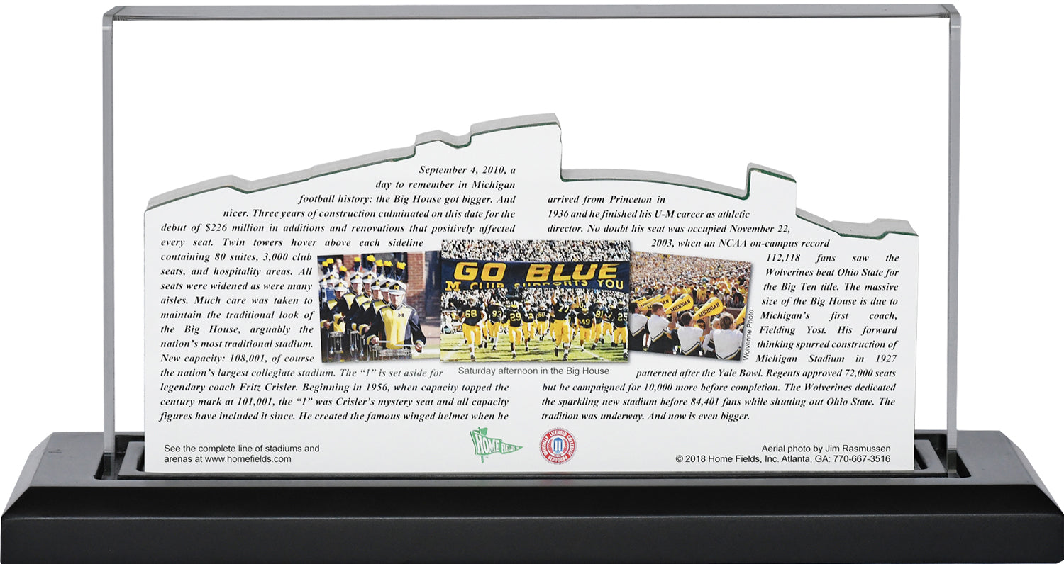 Michigan Wolverines Michigan Stadium - The Big House - (Ann Arbor) LED Layered Wood Replica