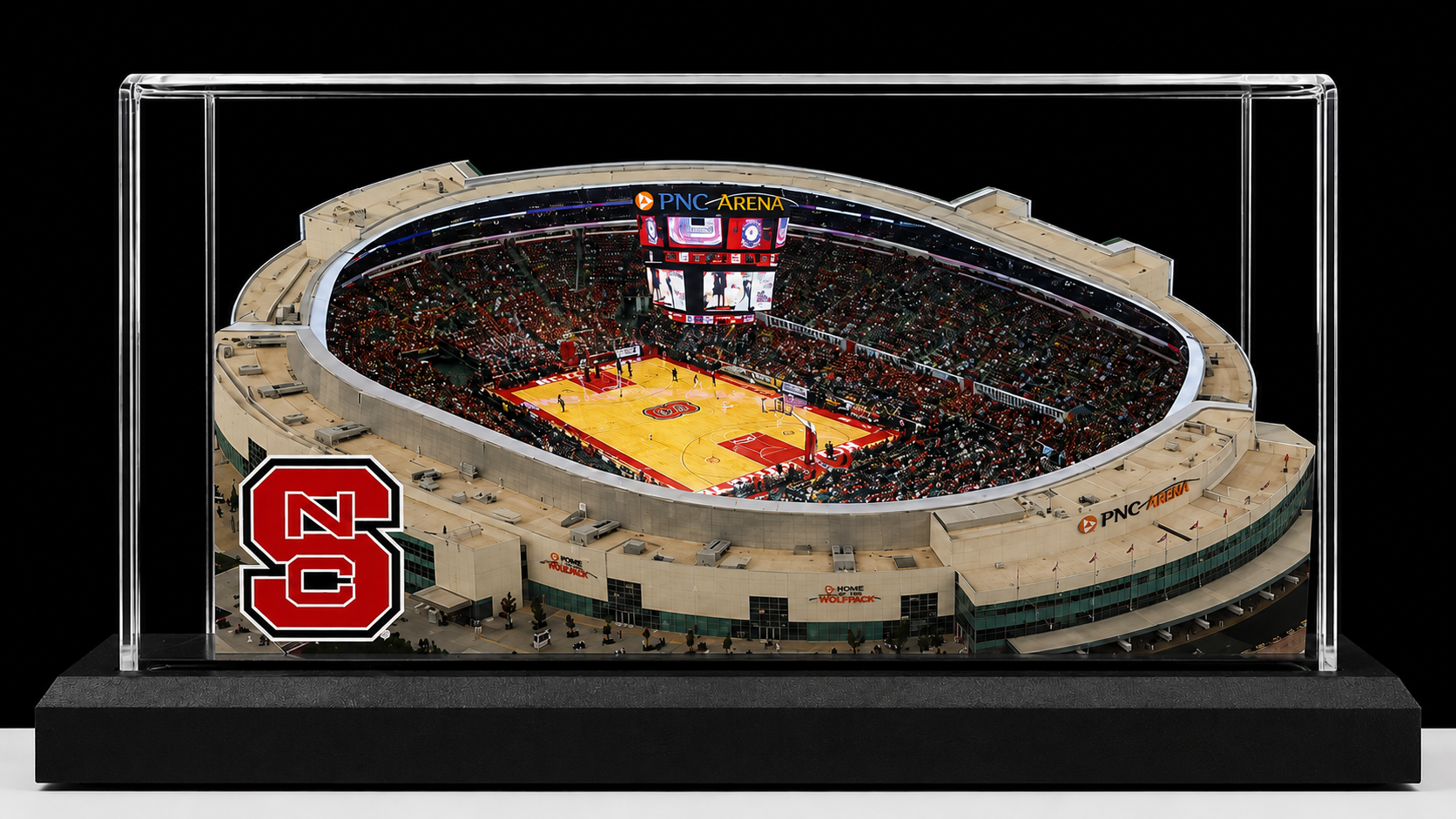 NC State Wolfpack Lenovo Center (Raleigh) LED Layered Wood Replica