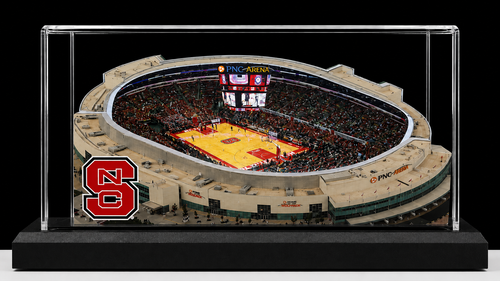 NC State Wolfpack Lenovo Center LED Layered Wood Replica
