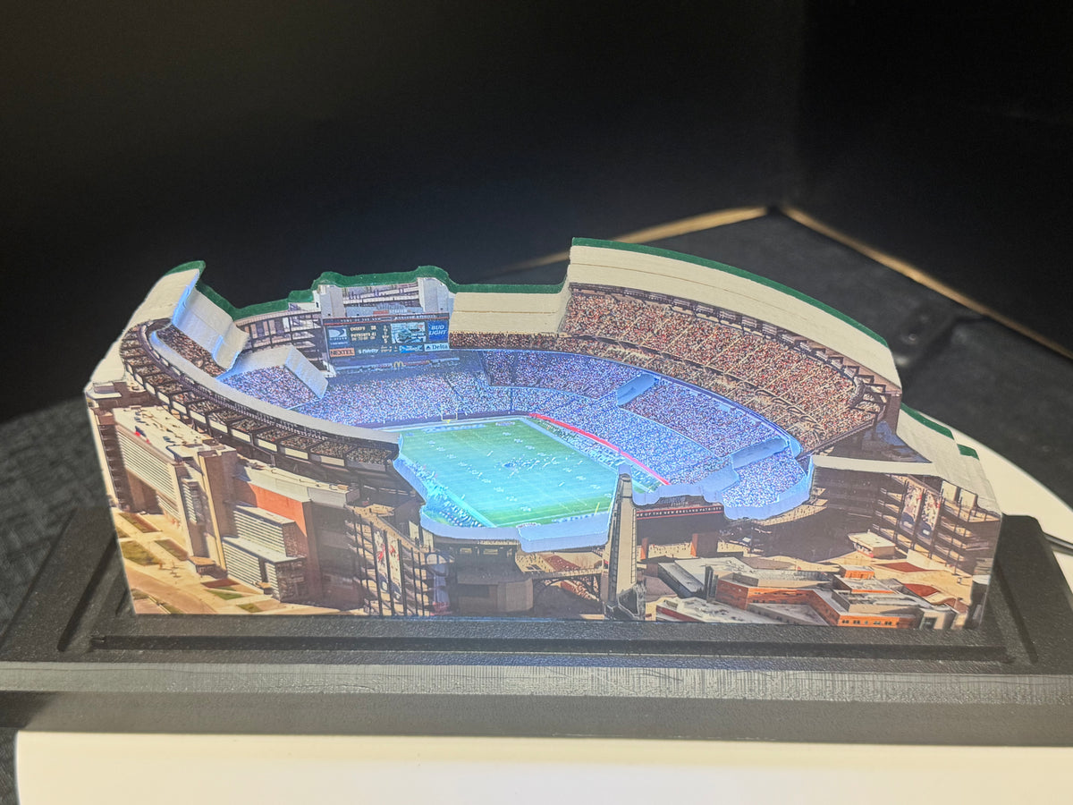New England Patriots Gillette Stadium (Foxborough) LED Layered Wood Replica