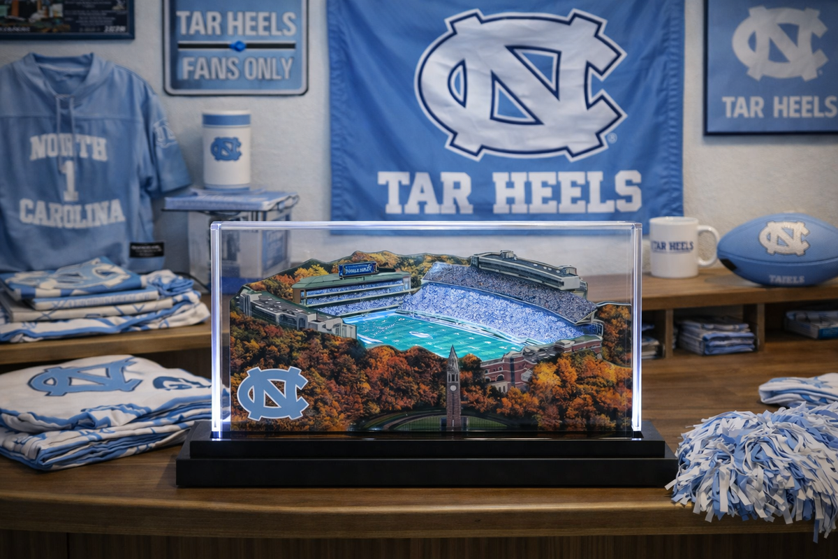 North Carolina Tar Heels Kenan Stadium (Chapel Hill) LED Layered Wood Replica