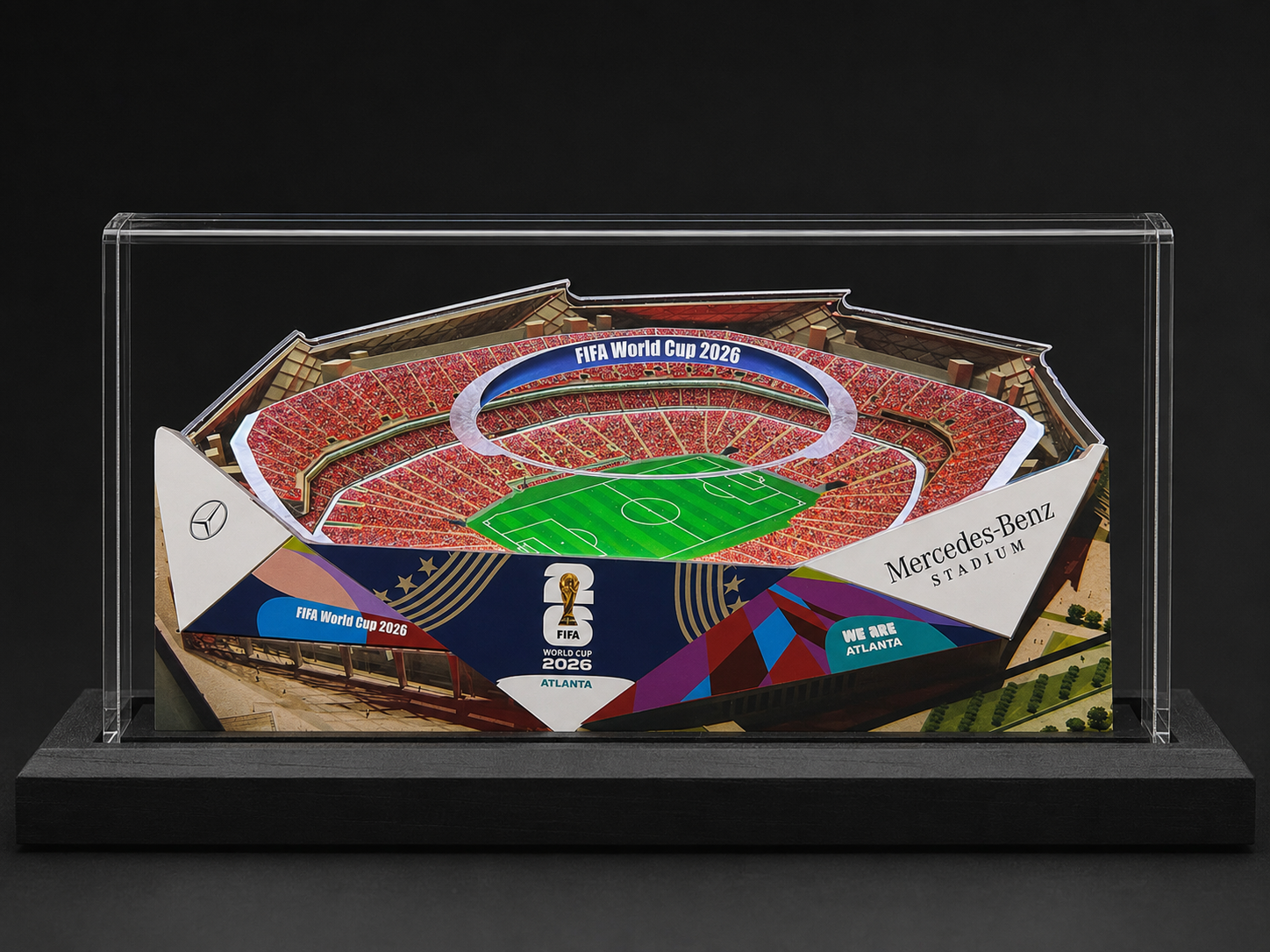 Atlanta (Mercedes Benz) Stadium LED Layered Wood Replica - 2026 FIFA World Cup Limited Edition
