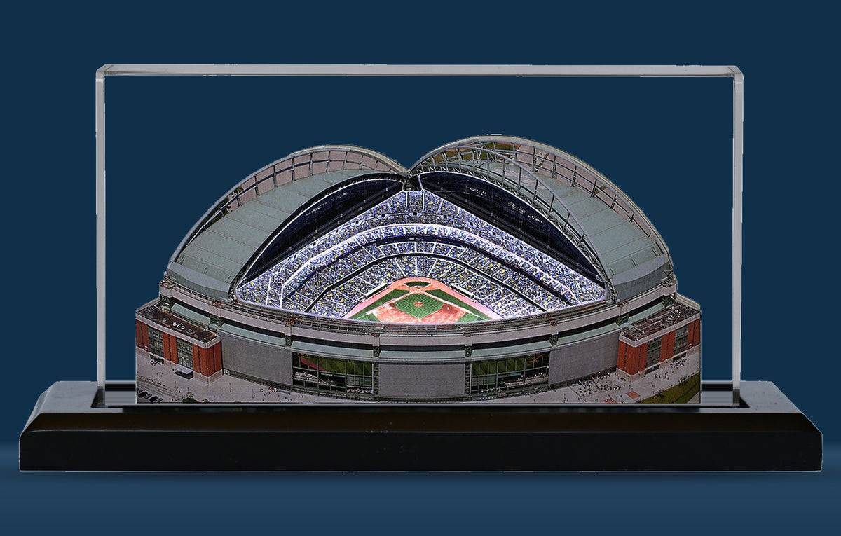 Milwaukee Brewers American Family Field (formerly Miller Park) LED Layered Wood Replica