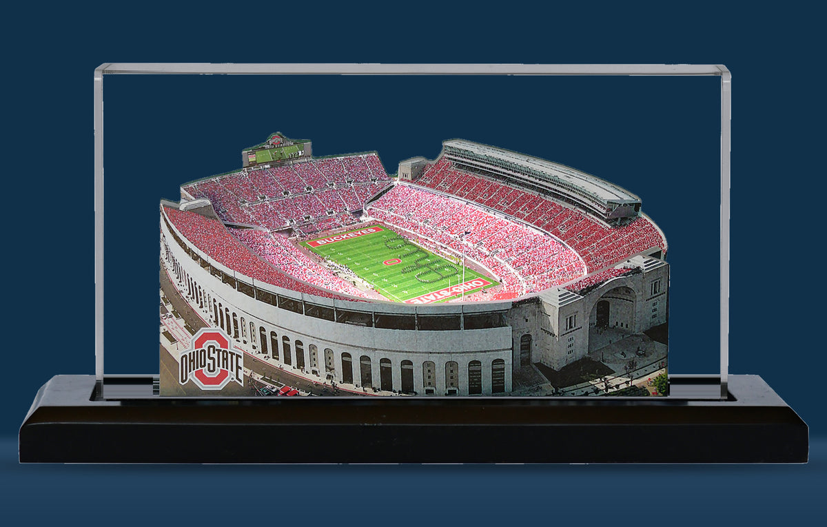 Ohio State Buckeyes Ohio Stadium LED Layered Wood Replica