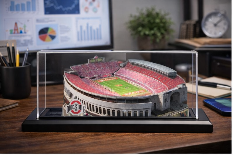 Ohio State Buckeyes Ohio Stadium LED Layered Wood Replica