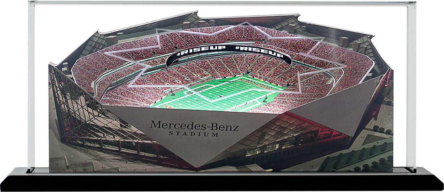 Atlanta Falcons Mercedes-Benz Stadium LED Layered Wood Replica