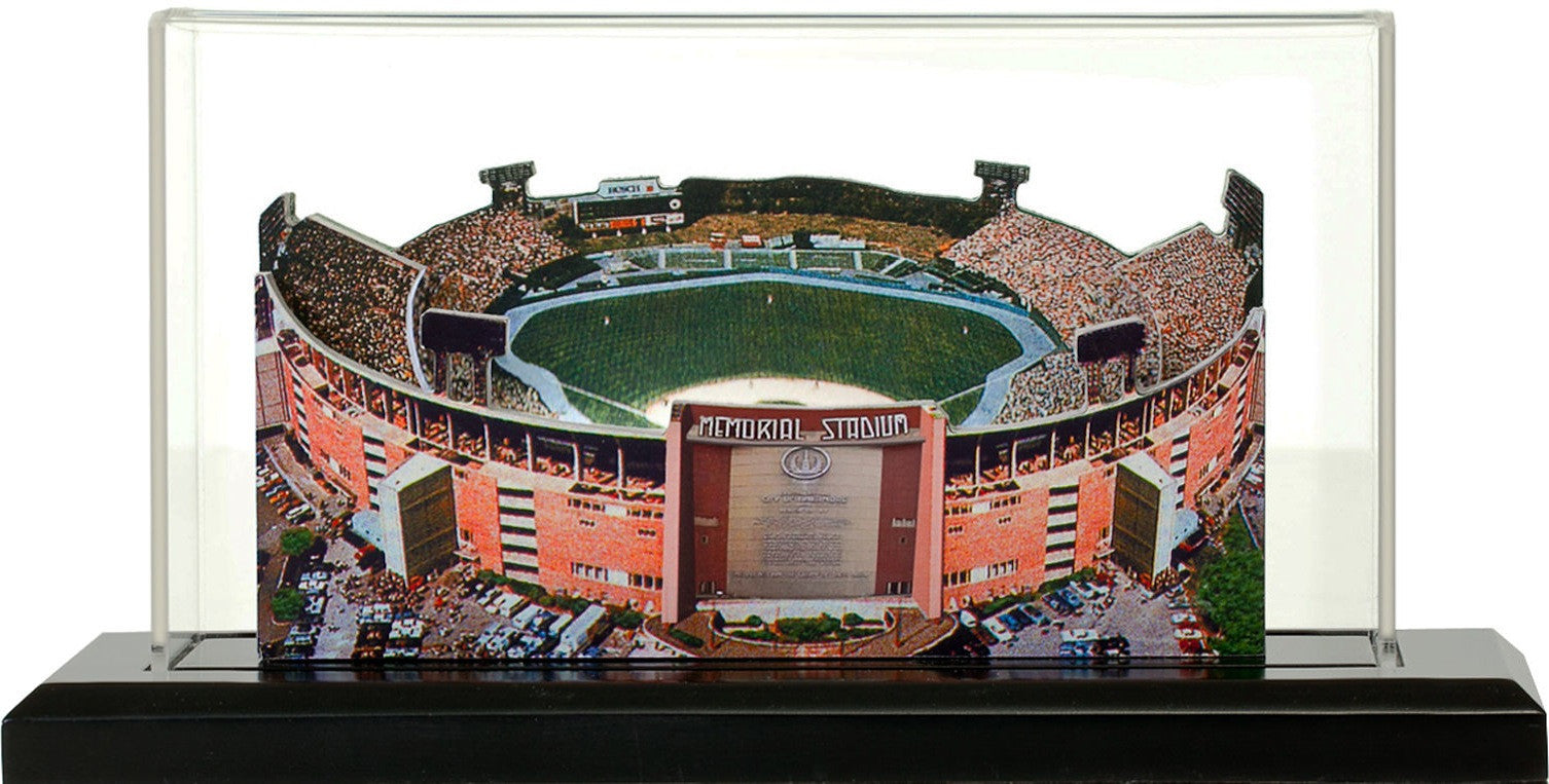 Baltimore Orioles Memorial Stadium LED Layered Wood Replica - Historic