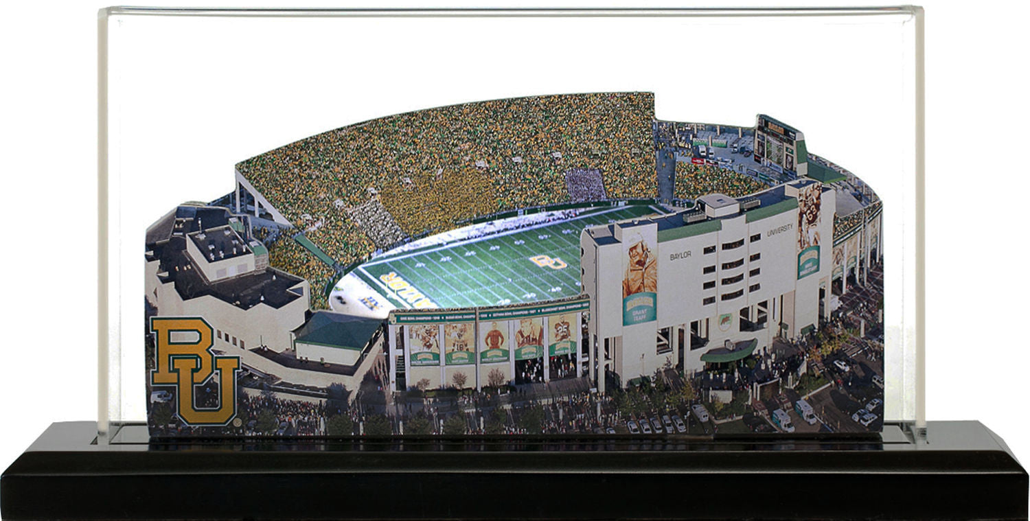 Baylor Bears Floyd Casey Stadium (Waco) LED Layered Wood Replica - Historic (1950-2103)