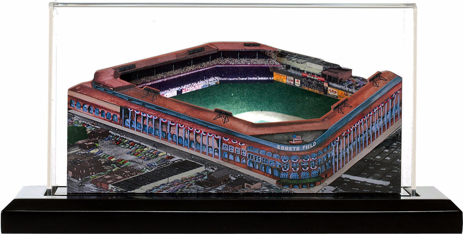Brooklyn Dodgers Ebbets Field LED Layered Wood Replica - Historic (1913-1957)