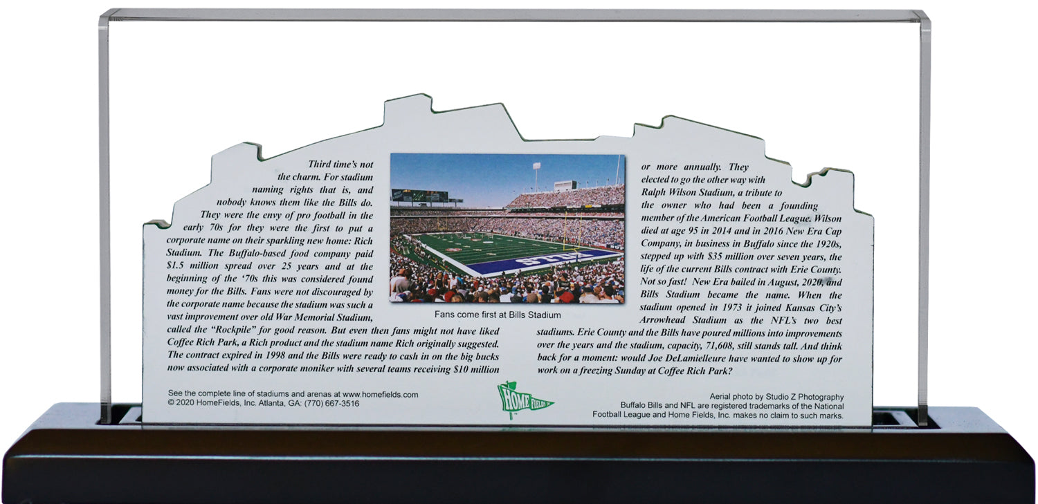 Buffalo Bills Old Highmark Stadium LED Layered Wood Replica - Historic (1973-2025)