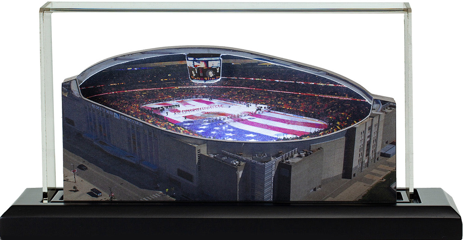 Chicago Blackhawks United Center LED Layered Wood Replica
