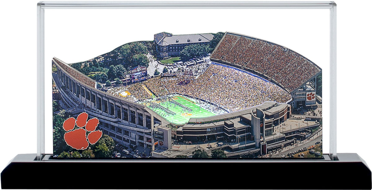 Clemson Tigers Memorial Stadium LED Layered Wood Replica
