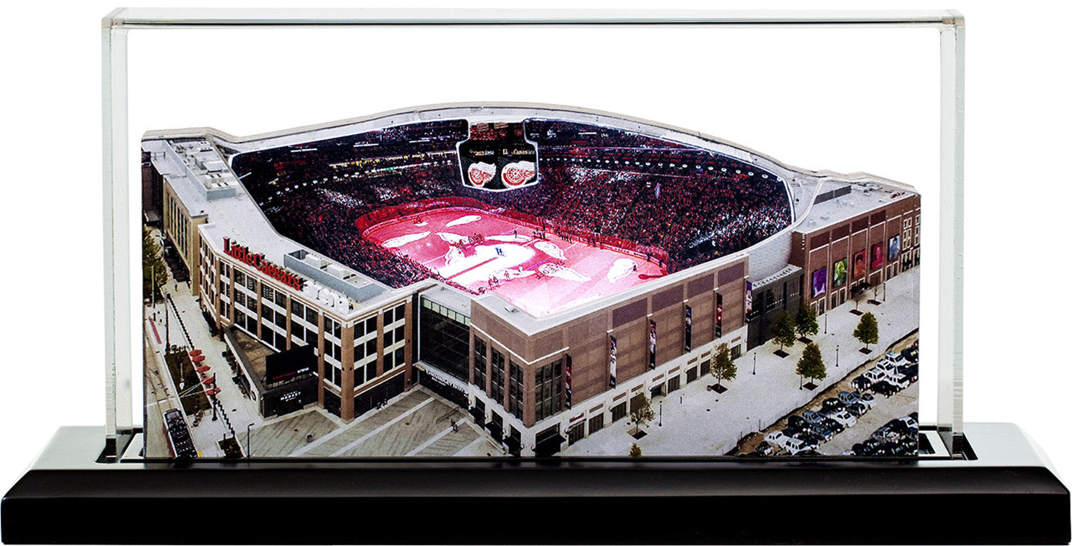 Detroit Red Wings Little Caesars Arena LED Layered Wood Replica
